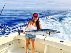 Wahoo fish caught by person in Kailua-Kona