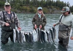 Group of 3 people fishing in Oregon