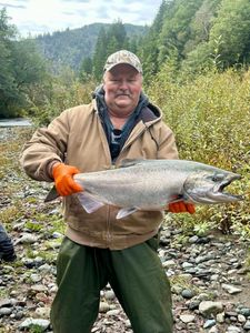 Chinook salmon caught while fishing in Port Orford