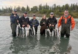 3 coho salmon caught fishing in port orford