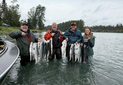 Five people fishing in Port Orford