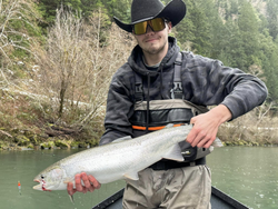 Fisherman with his catch in Port Orford