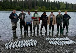 9 people fishing at Port Orford