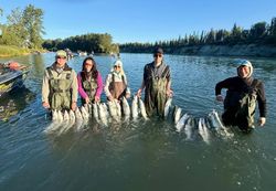 5 people fishing on the coast of Port Orford