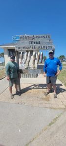 Two anglers enjoying a fishing trip in Rockport