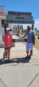 Two people enjoying fishing in TX