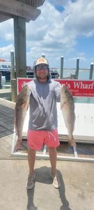 Two redfish caught while fishing in TX