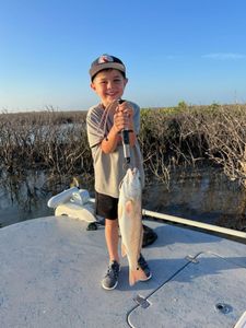Successful angler with one fish in Rockport