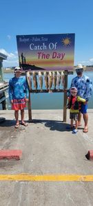 3 people fishing in texas