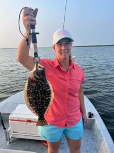 A summer flounder fishing catch in TX