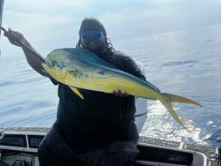 A fisherman fishing at Port Canaveral
