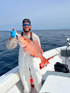 One person fishing on Oak Island
