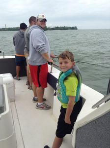 Couple enjoying fishing at Port Clinton