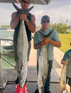 3 king mackerel and bluefish caught during fishing in FL