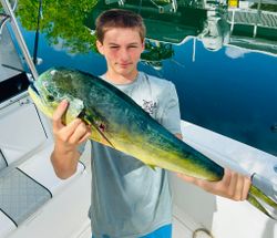 Fisherman catches a Mahi Mahi in Vero Beach