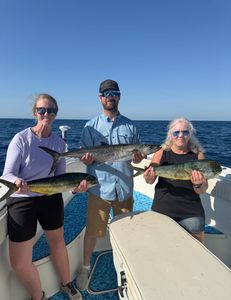Three king mackerel and muskellunge fish caught in Vero Beach