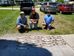 Three people fishing in Ohio