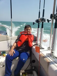 Single person enjoying a fishing trip at Lakeside Marblehead
