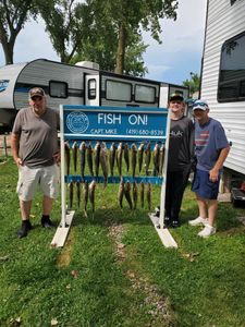 Three people fishing in Ohio