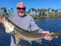 A big snook caught while fishing in FL