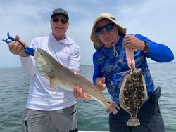 Two Southern Flounder fish caught in FL