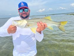 A lone snook, a 23-inch saltwater fish, caught while fishing in FL