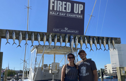 6 king mackerel, mahi mahi, cero mackerel, and blue runner fish caught in NC