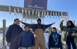 2 bluefish, fishing in NC