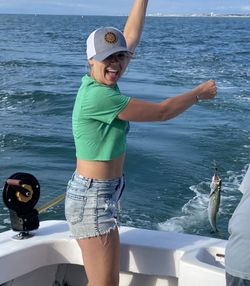 Person fishing in North Carolina