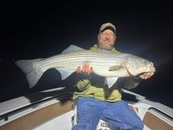 Striped bass caught while fishing in ME