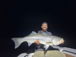 Striped bass caught while fishing in ME