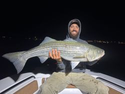 Striped bass caught while fishing in ME