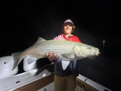 Striped bass caught while fishing in Wells