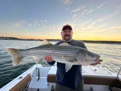 Striped bass caught while fishing in Wells