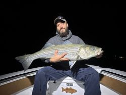 Striped bass caught while fishing in Wells