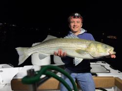 Striped bass caught while fishing in Wells