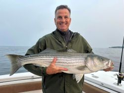 Striped bass caught while fishing in Wells