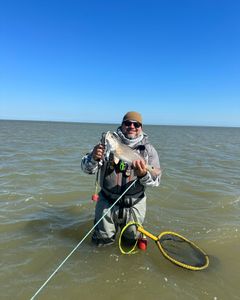 A lone angler fishing in Brownsville