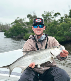 Tarpon, a magnificent 27-inch fish, caught at Fort Myers Beach