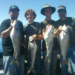4 anglers with their fishing gear in CA