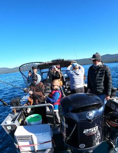 6 people fishing on the coast in CA