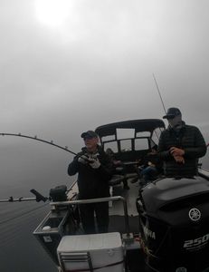 3 people enjoying a day of fishing in California