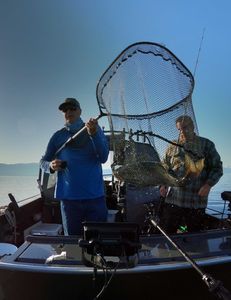 Lone angler fishing in California