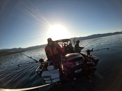 Couple fishing in California
