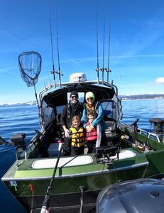 Four people fishing in California