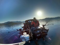 Four people enjoying fishing at Tahoe Vista