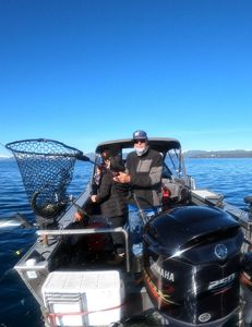 Two people enjoying the outdoors in Tahoe Vista