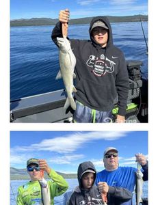 Anglers with 3 big fish caught in Tahoe Vista