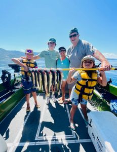 Five people enjoying the scenic view at Tahoe Vista
