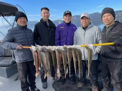Three fish caught while fishing in CA